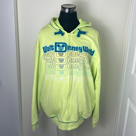 Walt Disney World Neon Zipped Up Hoodie Size Medium - Picture 13 of 15